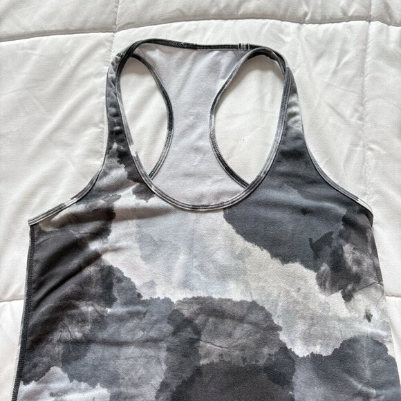 Lululemon Tank Top Womens Size 6 Racerback White Coal Tinted Cool Athletic Yoga - Picture 2 of 6